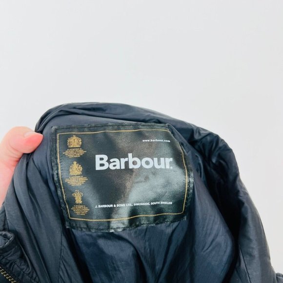 Barbour Vintage Navy Quilted Utility Style Pocket Sleeveless Jacket UK S - Picture 8 of 9